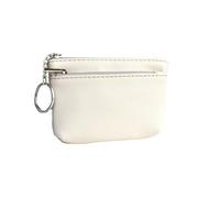 Cmis Kbei Portamonete da donna in pelle PU nuovo piccolo mini superficie morbida moda chiave bancaria carta moneta piccolo portafoglio, Bianco crema, 2pcs
