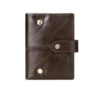 Cmis Kbei Portamonete Head Layer Pelle Bovina Unisex Titolare di Carta Del Cuoio Genuino Uomini e Donne Breve Portafoglio Piccolo Portafoglio, Marrone, Taglia unica