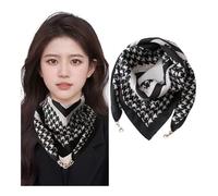 Cmis Kbei Sciarpa quadrata calda con bottone magnetico sciarpa triangolare sciarpa in cotone sciarpa da donna primavera, autunno e inverno stile occidentale collo stile Ve, 7, Taglia unica