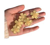 Cmis Kbei Set da 5 pezzi da donna multicolore con fiori di ciliegio camelia bella clip laterale con frangia forcina per uso quotidiano (giallo Sakura)