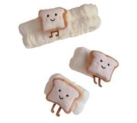 Cmis Kbei Set di 2 fasce per capelli per lavare il viso, da lavare a mano, a prova di umidità, calde protezioni per il polso, assorbono l'acqua e sono impermeabili (bianco)