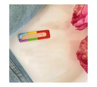 Cmis Kbei Set di 5 fermagli per capelli rotti per ragazze con frangia laterali che non danneggiano i capelli, forcine per capelli color caramella, graziose clip a fiore (quadrate, 6 cm, 5 set)