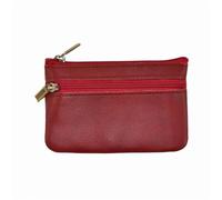 Cmis Kbei Vintage Crazy Horse Cuoio Degli Uomini Della Moneta Della Borsa Della Moneta Del Cuoio Genuino, Portamonete rosso, Taglia unica