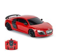 CMJ RC Cars AUDI R8 GT, auto telecomandata con licenza ufficiale con luci di lavoro, auto radiocomandata per ragazzi e ragazze Giocattoli scala 1:24, 2,4 Ghz Gareggia insieme a più di 10 auto (rosso)