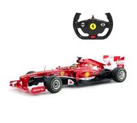 CMJ RC Cars Auto da corsa telecomandata Red Ferrari F138 F1 (scala 1:12) con licenza ufficiale, per età 6+ - Piloti pronti a correre Fernando Alonso + Felipe Massa Drive To Surive