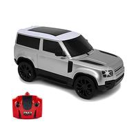 CMJ RC Cars Land Rover Defender, auto radiocomandata con licenza ufficiale, scala 1:24, con luci LED funzionanti, supercar radiocomandata (Range Rover Silver)