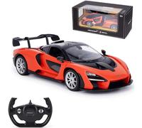 CMJ RC Cars McLaren Senna - Auto telecomandata, scala 1:14, arancione, con porte a farfalla manuali, luci di lavoro e sospensione completa