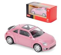 CMJ Volkswagen Beetle 1:43 Modellino auto in pressofusione - Rosa | Pezzo da collezione dettagliato | Prodotto con licenza ufficiale