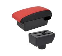 CMJAHU Adatto for Geely MK for la nuova Geely MK GC6 Bracciolo centrale for auto Nuovo King Kong Retrofit con accessori USB(A Red black No USB)