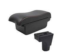 CMJAHU Adatto for scatola braccioli Datsun GO Plus Console centrale universale Aggiornamento scatola portaoggetti a doppio strato forma curva con accessori USB for auto(A2 Black line NO USB)