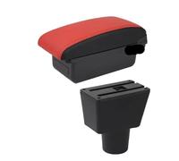 CMJAHU Adatto for Suzuki Splash Bracciolo Box for Suzuki Splash Bracciolo Auto Centrale Scatola Portaoggetti Retrofit Interni con USB Accessori Auto(A Red black No USB)
