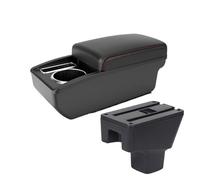 CMJAHU Adatto for Suzuki SX4, bracciolo for auto speciale, console centrale interna, scatola di archiviazione USB multifunzione modificata, accessori(A1 Black red NO USB)