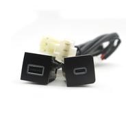 CMJAHU Adatto for VW Golf 5 for VW Golf 6 Caricabatterie rapido for Auto Doppio Adattatore di interfaccia for Presa telefonica USB PD QC3.0 Caricabatterie rapido