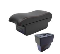CMJAHU Misura for F-i-a-t PULSE 2023 Box Bracciolo Auto Modifica Interni Doppio strato USB Scatola di Immagazzinaggio Center Console Accessori Auto Gomito Supp(B3 Black white 3 USB)