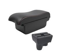 CMJAHU Misura for R-e-n-a-u-l-t Duster Box Bracciolo Dacia Duster Center Console 2019-2023 Auto Interni Scatola di Immagazzinaggio Accessori In Pelle(A3 Black white NOUSB)