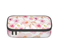 CMJSGG Acquerello floreale rosa e viola, Astuccio per matite, Astuccio per matite Astuccio per penne a matita di grande capacità Borsa per cosmetici