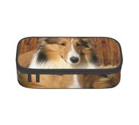 CMJSGG Adorabile cane Sheltie, Astuccio per matite, Astuccio per matite Astuccio per penne a matita di grande capacità Borsa per cosmetici