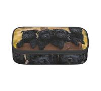 CMJSGG Affenpinscher Famiglia Cuccioli Cani Neri Scimmia, Astuccio per matite, Astuccio per matite Astuccio per penne a matita di grande capacità Borsa per cosmetici