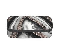 CMJSGG Agata oro rosa glitter glam gemma decorazione art, Astuccio per matite, Astuccio per matite Astuccio per penne a matita di grande capacità Borsa per cosmetici
