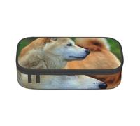 CMJSGG Akita Inu Bokeh Animali Cani Akita Inu, Astuccio per matite, Astuccio per matite Astuccio per penne a matita di grande capacità Borsa per cosmetici
