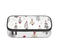 CMJSGG Albero di Natale grigio pastello, Astuccio per matite, Astuccio per matite Astuccio per penne a matita di grande capacità Borsa per cosmetici