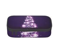 CMJSGG Albero di Natale viola, Astuccio per matite, Astuccio per matite Astuccio per penne a matita di grande capacità Borsa per cosmetici