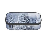 CMJSGG Albero di neve di Natale, Astuccio per matite, Astuccio per matite Astuccio per penne a matita di grande capacità Borsa per cosmetici