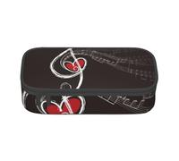 CMJSGG Amo le note musicali, Astuccio per matite, Astuccio per matite Astuccio per penne a matita di grande capacità Borsa per cosmetici