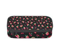 CMJSGG Angurie Ciliegie Nere, Astuccio per matite, Astuccio per matite Astuccio per penne a matita di grande capacità Borsa per cosmetici