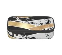 CMJSGG Arte geometrica moderna in marmo glitter bianco nero oro, Astuccio per matite, Astuccio per matite Astuccio per penne a matita di grande capacità Borsa per cosmetici