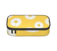 CMJSGG Aster bianco margherita gialla, Astuccio per matite, Astuccio per matite Astuccio per penne a matita di grande capacità Borsa per cosmetici