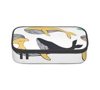CMJSGG Balene Animale Balena, Astuccio per matite, Astuccio per matite Astuccio per penne a matita di grande capacità Borsa per cosmetici