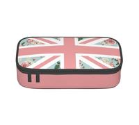 CMJSGG Bandiera delle rose inglesi Union Jack, Astuccio per matite, Astuccio per matite Astuccio per penne a matita di grande capacità Borsa per cosmetici