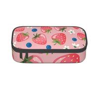 CMJSGG Bella fragola rosa, Astuccio per matite, Astuccio per matite Astuccio per penne a matita di grande capacità Borsa per cosmetici