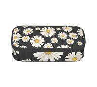 CMJSGG Belle margherite bianche, Astuccio per matite, Astuccio per matite Astuccio per penne a matita di grande capacità Borsa per cosmetici