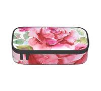 CMJSGG Bellissimi fiori rosa fiore rosa floreale, Astuccio per matite, Astuccio per matite Astuccio per penne a matita di grande capacità Borsa per cosmetici