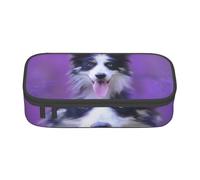 CMJSGG Bellissimo cucciolo di border collie, Astuccio per matite, Astuccio per matite Astuccio per penne a matita di grande capacità Borsa per cosmetici