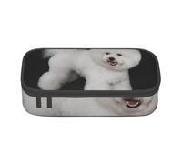 CMJSGG Bichon Frise Cani Bianchi Animali Cani Bichon Frise, Astuccio per matite, Astuccio per matite Astuccio per penne a matita di grande capacità Borsa per cosmetici