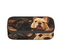 CMJSGG Bulldog francese, Astuccio per matite, Astuccio per matite Astuccio per penne a matita di grande capacità Borsa per cosmetici