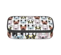 CMJSGG Bulldog francese con gli occhiali, Astuccio per matite, Astuccio per matite Astuccio per penne a matita di grande capacità Borsa per cosmetici