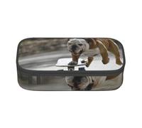 CMJSGG Bulldog inglese Bokeh Skateboard Animali domestici inglese, Astuccio per matite, Astuccio per matite Astuccio per penne a matita di grande capacità Borsa per cosmetici