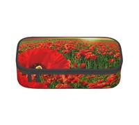 CMJSGG Campo di papaveri al tramonto, Astuccio per matite, Astuccio per matite Astuccio per penne a matita di grande capacità Borsa per cosmetici