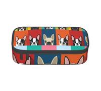 CMJSGG Cane Boston Terrier, Astuccio per matite, Astuccio per matite Astuccio per penne a matita di grande capacità Borsa per cosmetici