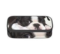 CMJSGG Cane Boston Terrier, Astuccio per matite, Astuccio per matite Astuccio per penne a matita di grande capacità Borsa per cosmetici