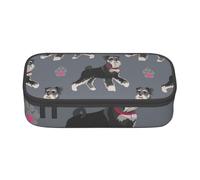 CMJSGG Cane carino di animale Schnauzer, Astuccio per matite, Astuccio per matite Astuccio per penne a matita di grande capacità Borsa per cosmetici