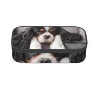 CMJSGG Cane Cavalier King Charles Spaniel, Astuccio per matite, Astuccio per matite Astuccio per penne a matita di grande capacità Borsa per cosmetici