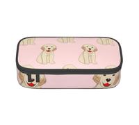 CMJSGG Cane Labrador Golden Retriever, Astuccio per matite, Astuccio per matite Astuccio per penne a matita di grande capacità Borsa per cosmetici