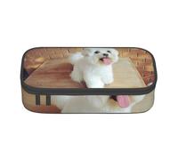 CMJSGG Cane maltese, Astuccio per matite, Astuccio per matite Astuccio per penne a matita di grande capacità Borsa per cosmetici