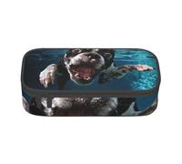 CMJSGG Cane subacqueo Boston Terrier, Astuccio per matite, Astuccio per matite Astuccio per penne a matita di grande capacità Borsa per cosmetici