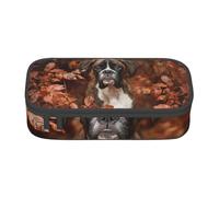 CMJSGG Cani Boxer Autunno, Astuccio per matite, Astuccio per matite Astuccio per penne a matita di grande capacità Borsa per cosmetici